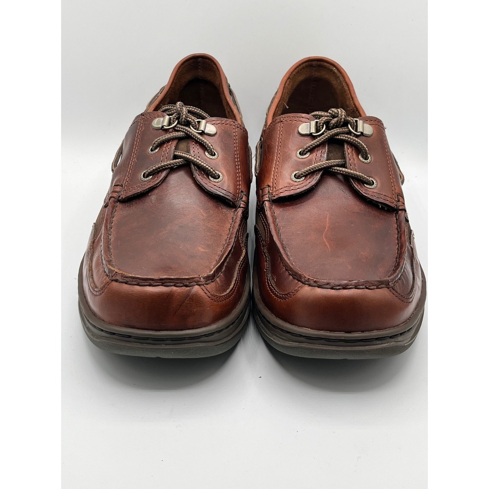Sebago Men Brown Leather Boat Shoes B24343 Moc Toe Loafers Size 12M